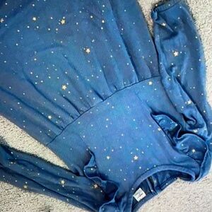 Flutter long sleeve floral print dress